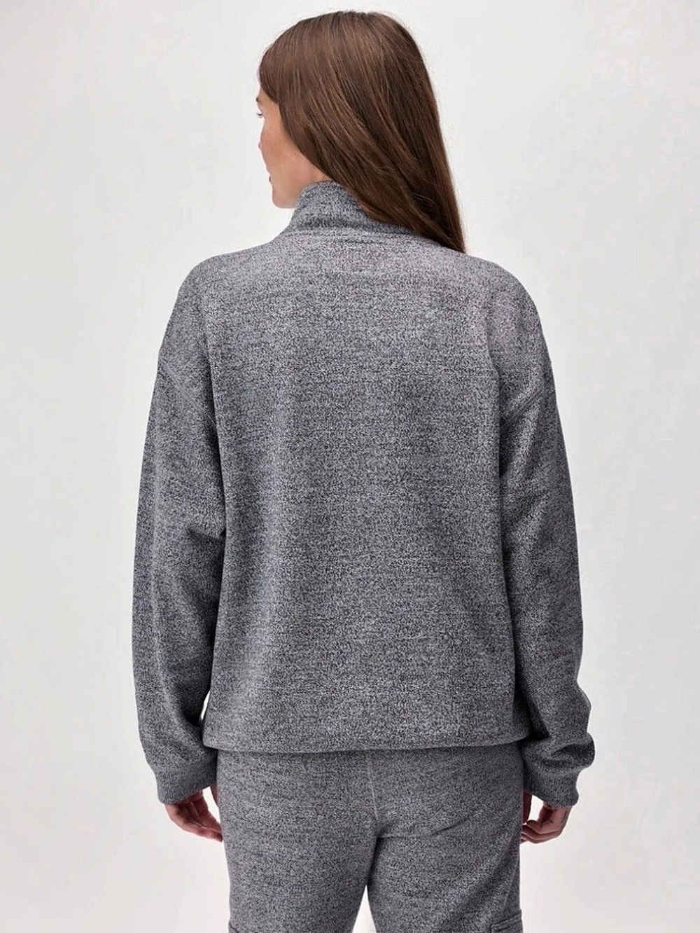 Roots Organic Cooper Relaxed Quarter Zip Stein S - Picture 4 of 9